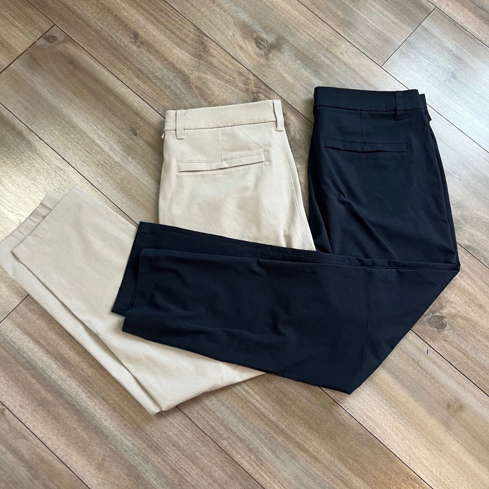 Lululemon Lab Mens‎ Ripstop Grid Pants Bundle Black Tan Size Bin H-23